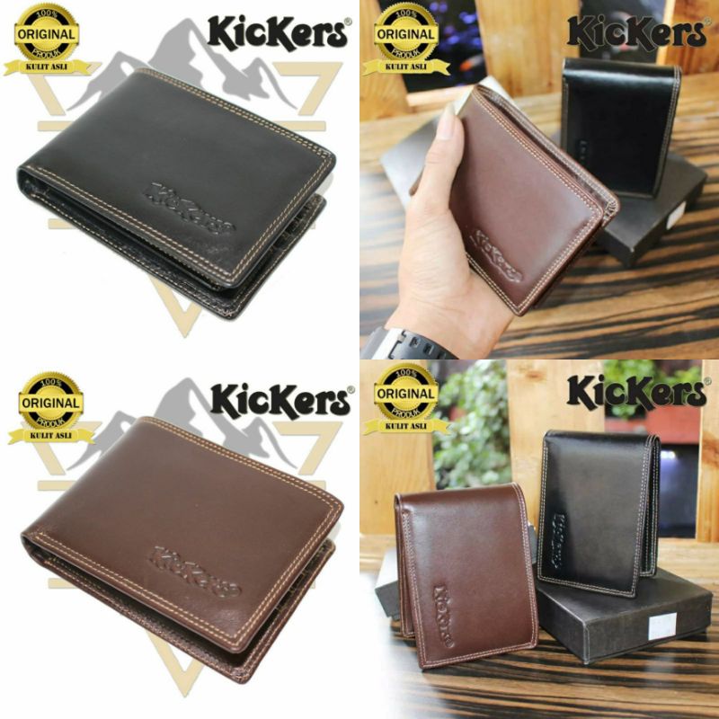 Dompet Kulit Pria Asli kulit sapi Kickers ( 100% Full Kulit Sapi Asli ) TANPA KAIN FURING