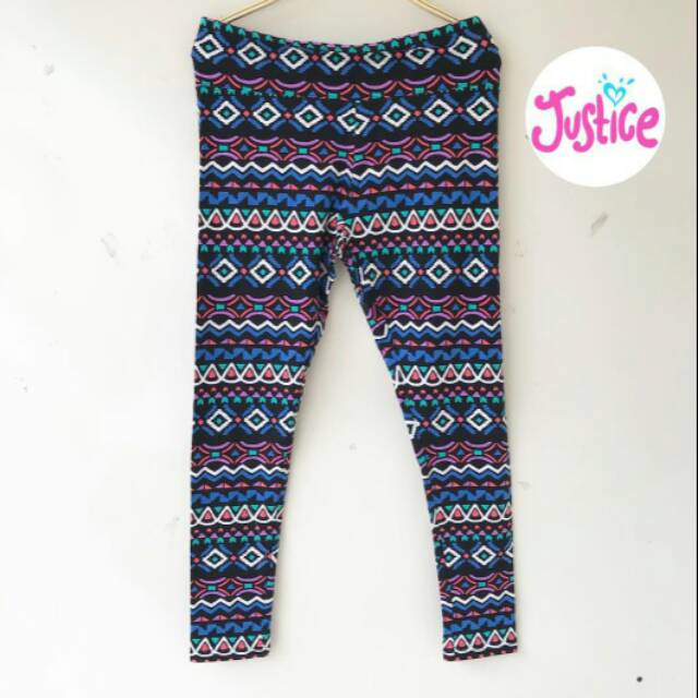 Celana legging justice motif gambar