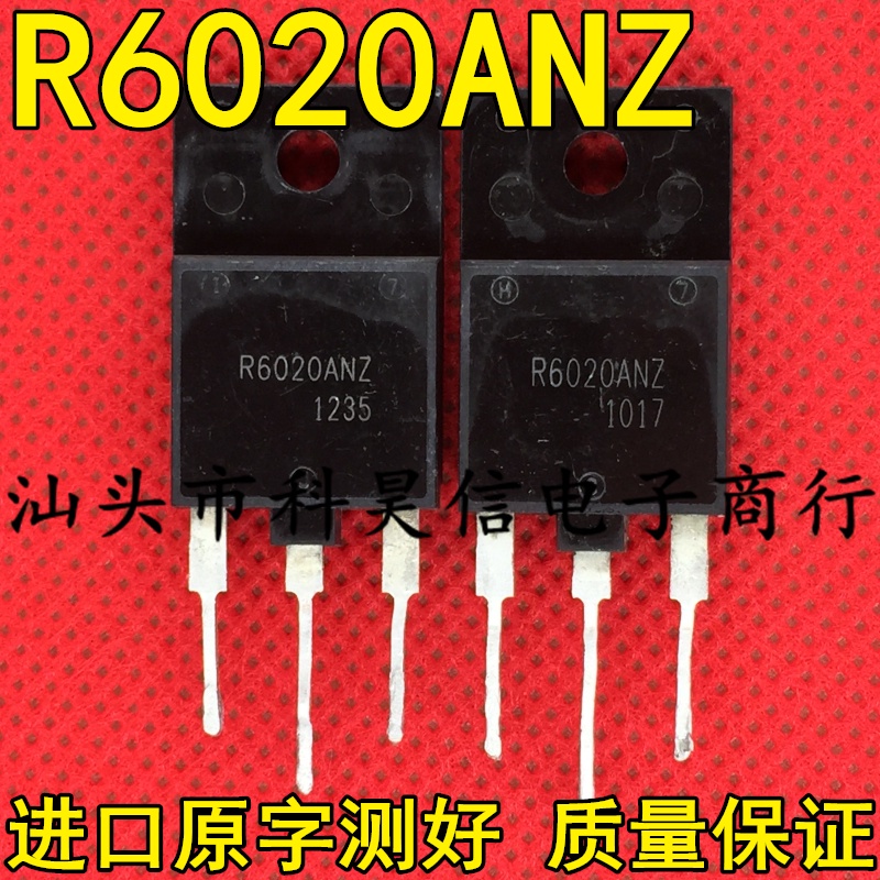 5pcs R6020ANZ 20A600V MOS Field Effect Tube Kemasan Original Karakter Kualitas Bagus