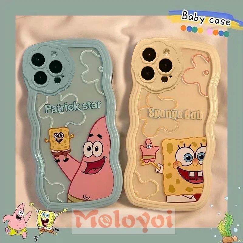 Soft Case TPU Motif Kartun SpongeBob Untuk IPhone 13 11 12 Pro MAX XR 7 8 Plus XS MAX X 6 6s Plus SE 2020