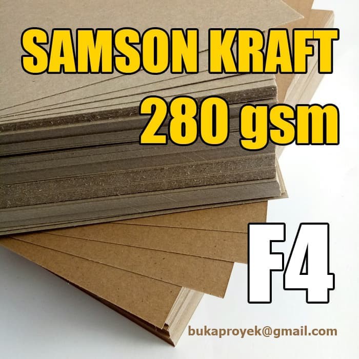 

20 Lembar Kertas Samson Kraft Tebal 280 gsm - Ukuran F4