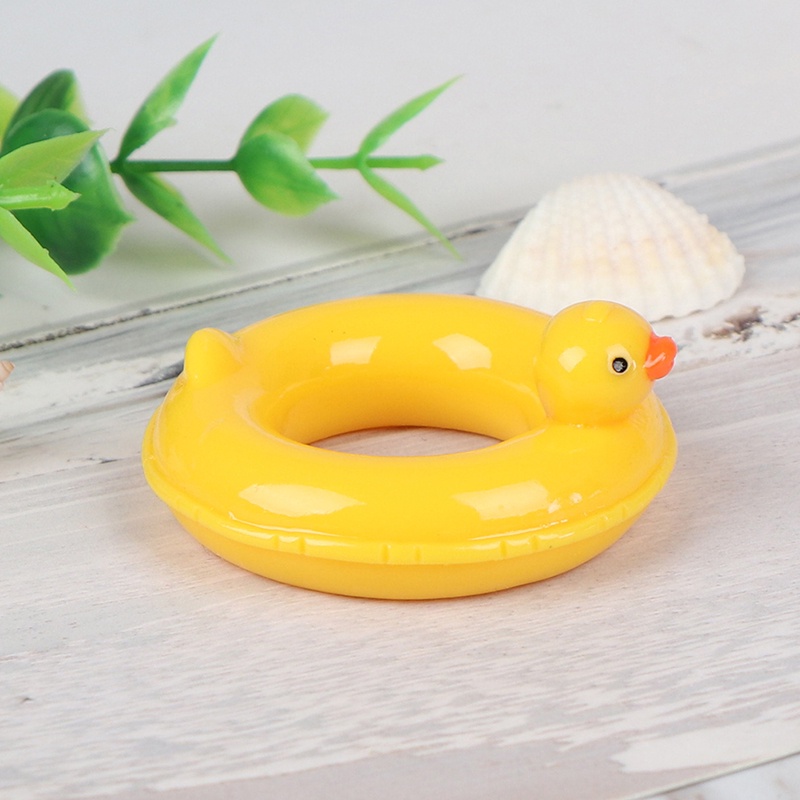 Miniatur Ban Renang Bebek Kuning Skala 1: 6 1: 12 Untuk Rumah Boneka