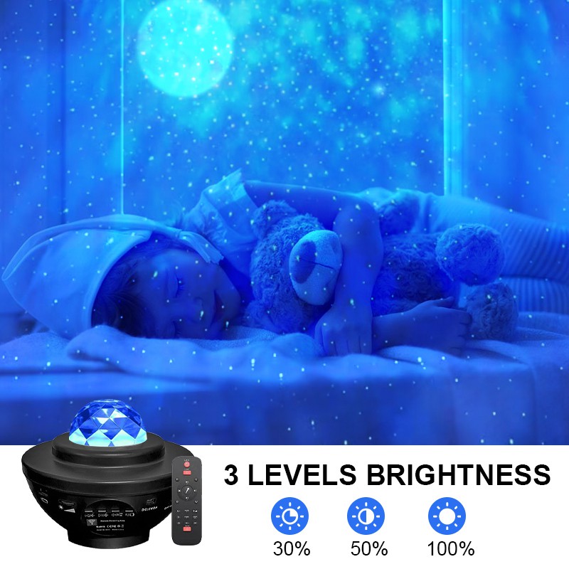 Lampu Proyektor Dengan Speaker Langit Malam Bintang 2in1 Galaxy Nebula Lamp Starry Projector Light Lampu Tidur