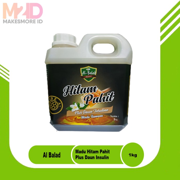 

Madu Herbal Mix Hitam Pahit Al Balad 1kg Plus Daun Insulin