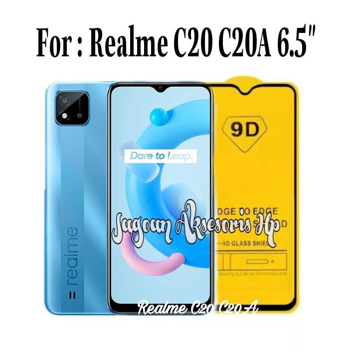 KOREAN FULL LEM Realme C20 C20A 6.5 inchi Tempered Glass 5D 9D 21D FULL LAYAR