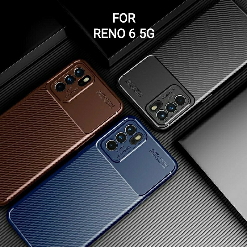 Case Oppo Reno 6 5G Softcase Carbon Autofocus Original