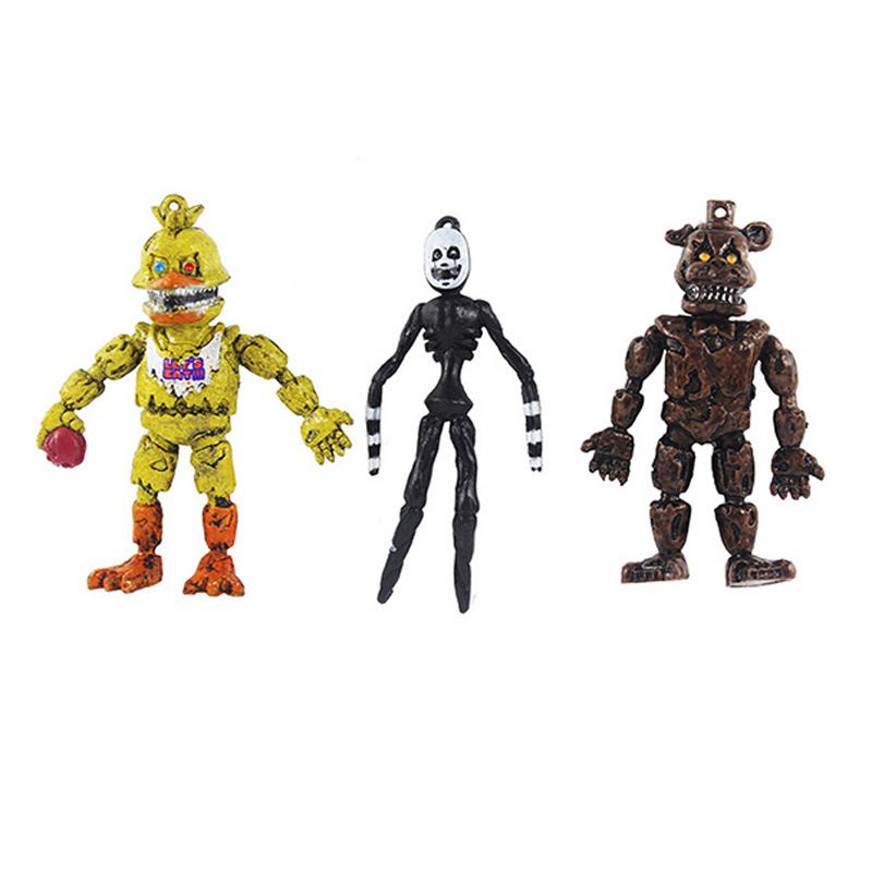 6PCS FNAF Five Nights At Freddy's 9CM Mini Figures Miniature Game Collection Toy