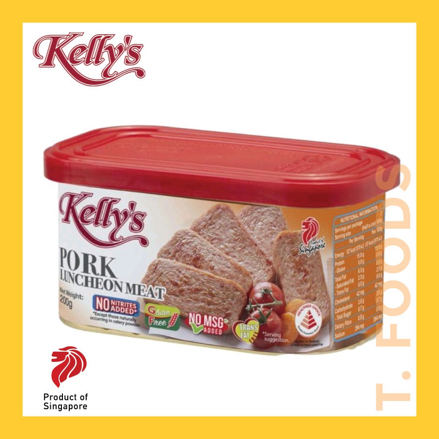 

KELLY'S HEALTHIER PORK LUNCHEON HAM 200gr PRODUCT OF SINGAPORE