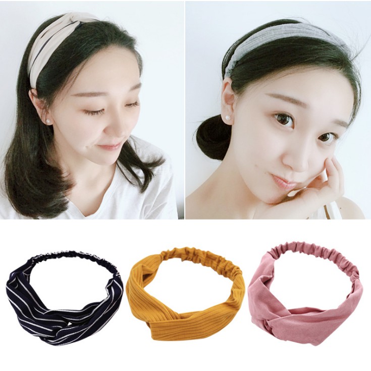 Grosir - B317 Bandana Dewasa Polos / Bando Dewasa / Headband Polos / Bando Fashion Wanita