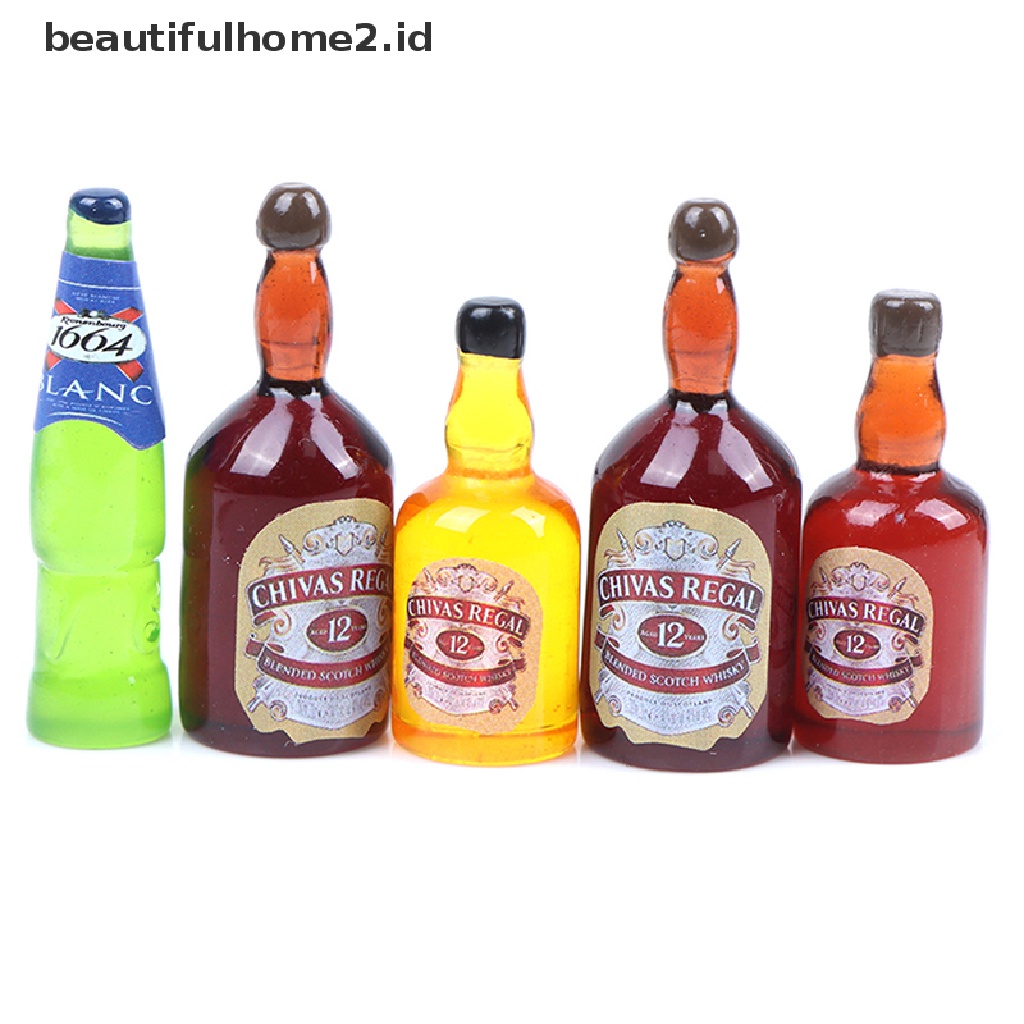 (Beautifulhome2) Buku Literatur Bahasa MandarinId 10pcs Miniatur Botol Wine Skala 1: 12 Untuk Dapur Rumah Boneka