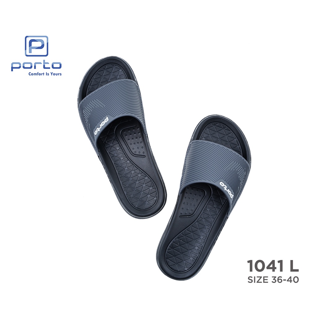 1041L - Porto Leveling Sandal Wanita Selop Santai Flat Cantik Simpel Casual Nyaman Empuk Ringan Anti Slip