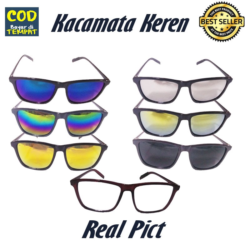PROMOOO!!Kacamata Gaya / Kacamata Trendy / Kacamata Santai / Yellow Miror / nastushaa