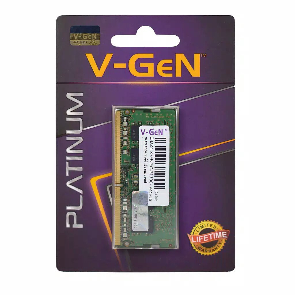 DDR4 8GB 21300/2666MHz V-GeN SODIMM PLATINUM