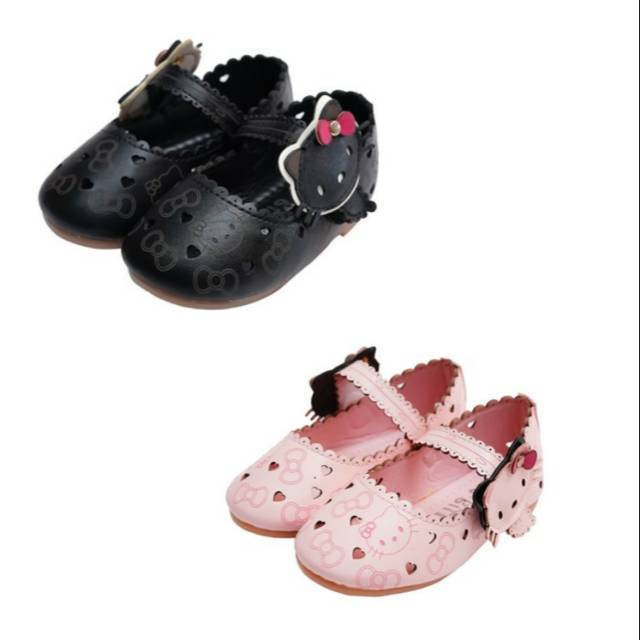 Korean GG Girl Walker Shoes/Classic Black, Pink Hello Kitty