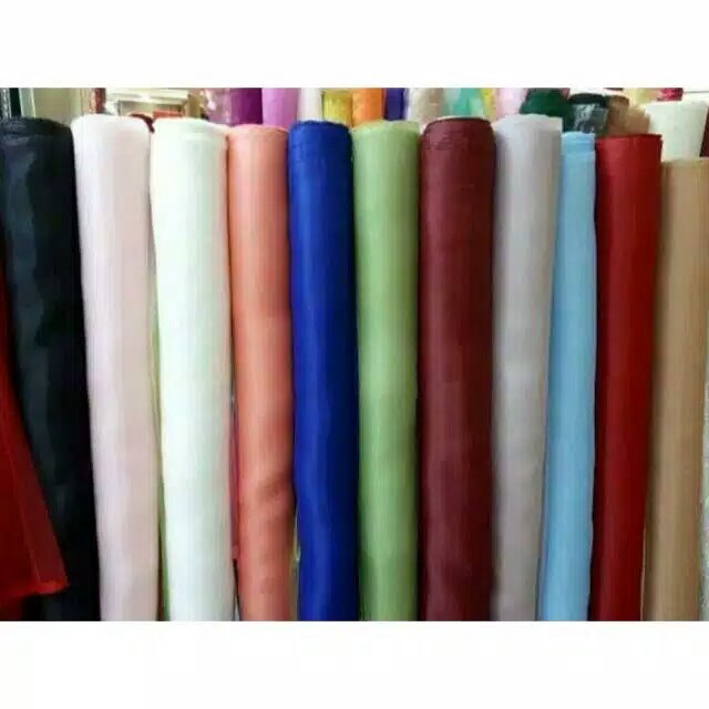 Kain Organza Premium. Bahan Organza Polos Silk Premium. Kain Organza Premium Polos silk Glowing. Gra