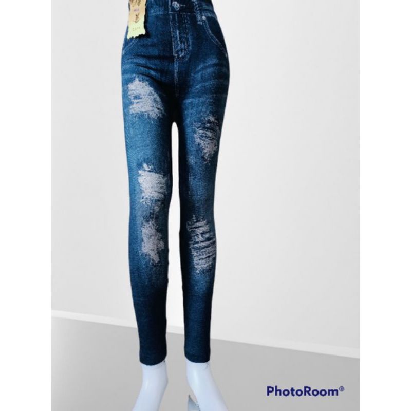 Celana legging denim jeans fashion / legging denim import