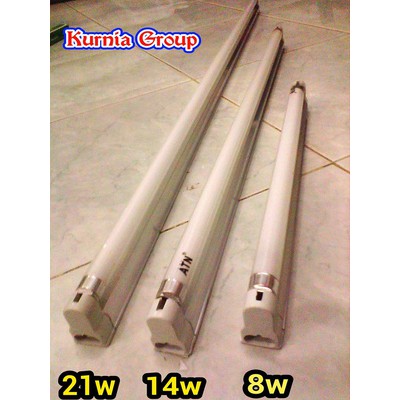 Lampu Neon LED T5 4watt 30cm Lampu TL Tube Lamp Satu set Etalase Toko cafe Air minum Isi ulang