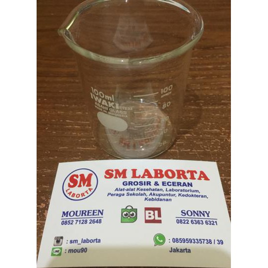 Diskon beaker glass gelas kimia 100ml iwaki Jakarta
