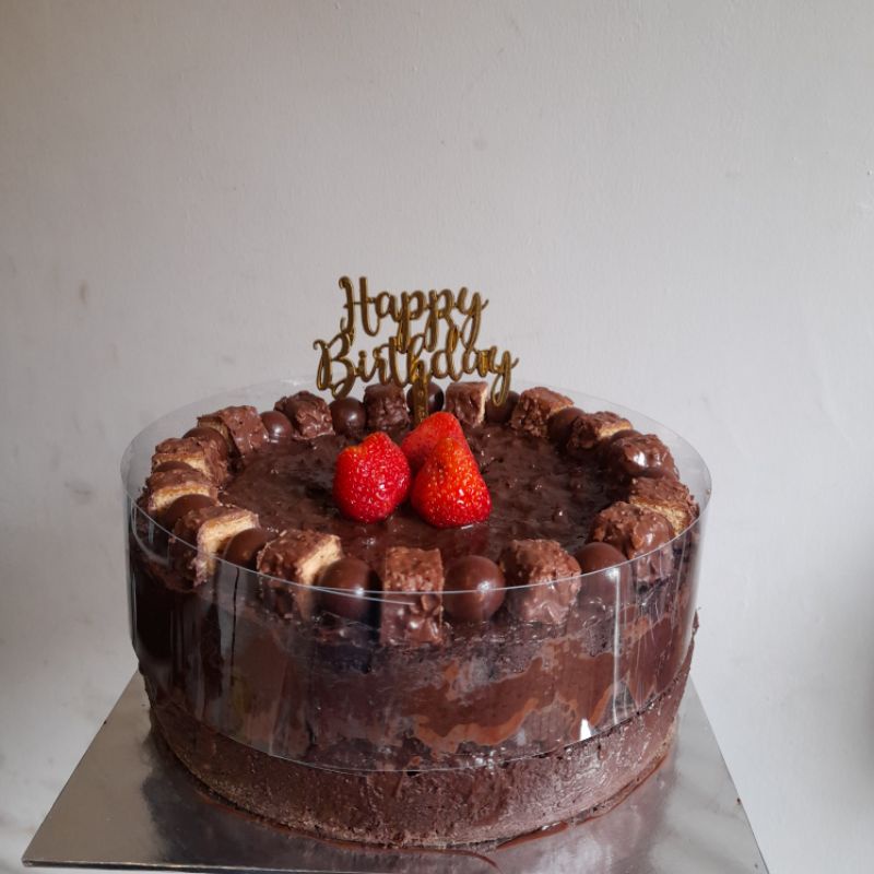 Birthday Cake Fudgy Brownies / Kue Ulang Tahun (D=20cm, T=8cm) by Ababakuki