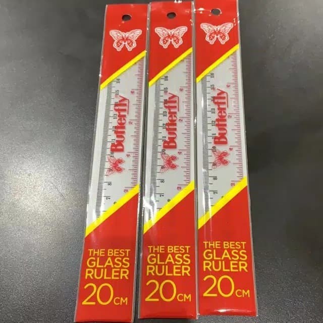 

butterfly Penggaris Plastik 20 cm packing AMAN 1Pcs saja