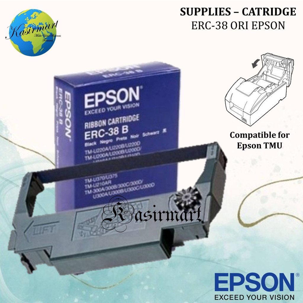 ERC-38 Epson Ribbon Cartridge Panda / Fullmark / Print Rite ERC 38 ERC-38 ERC38 Pita Printer TMU220 TM-U220