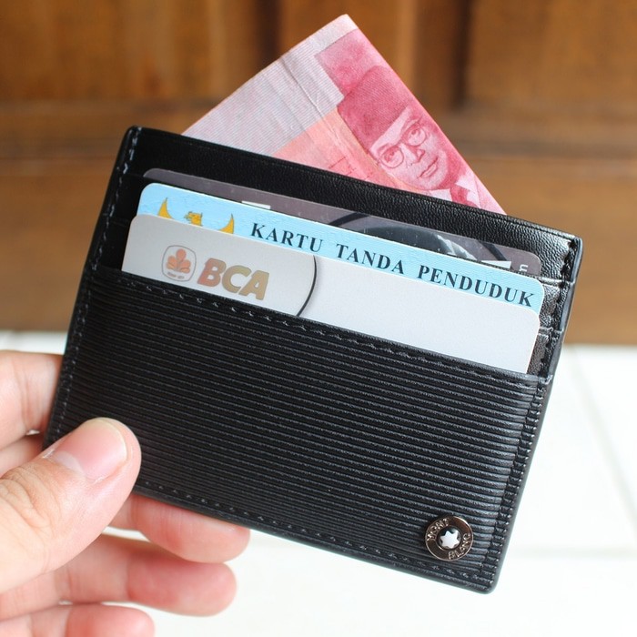 DOMPET KARTU CARD HOLDER ASLI KULIT IMPORT | MONTBLANC CC06 BLACK