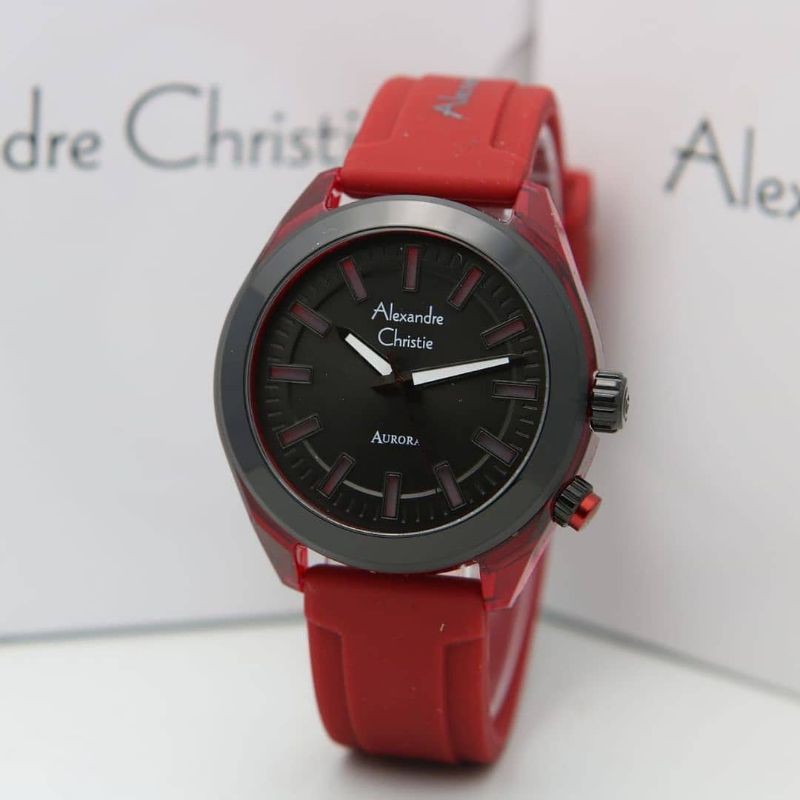 Jam Tangan Alexandre Christie AC2928LH Red / Black Original