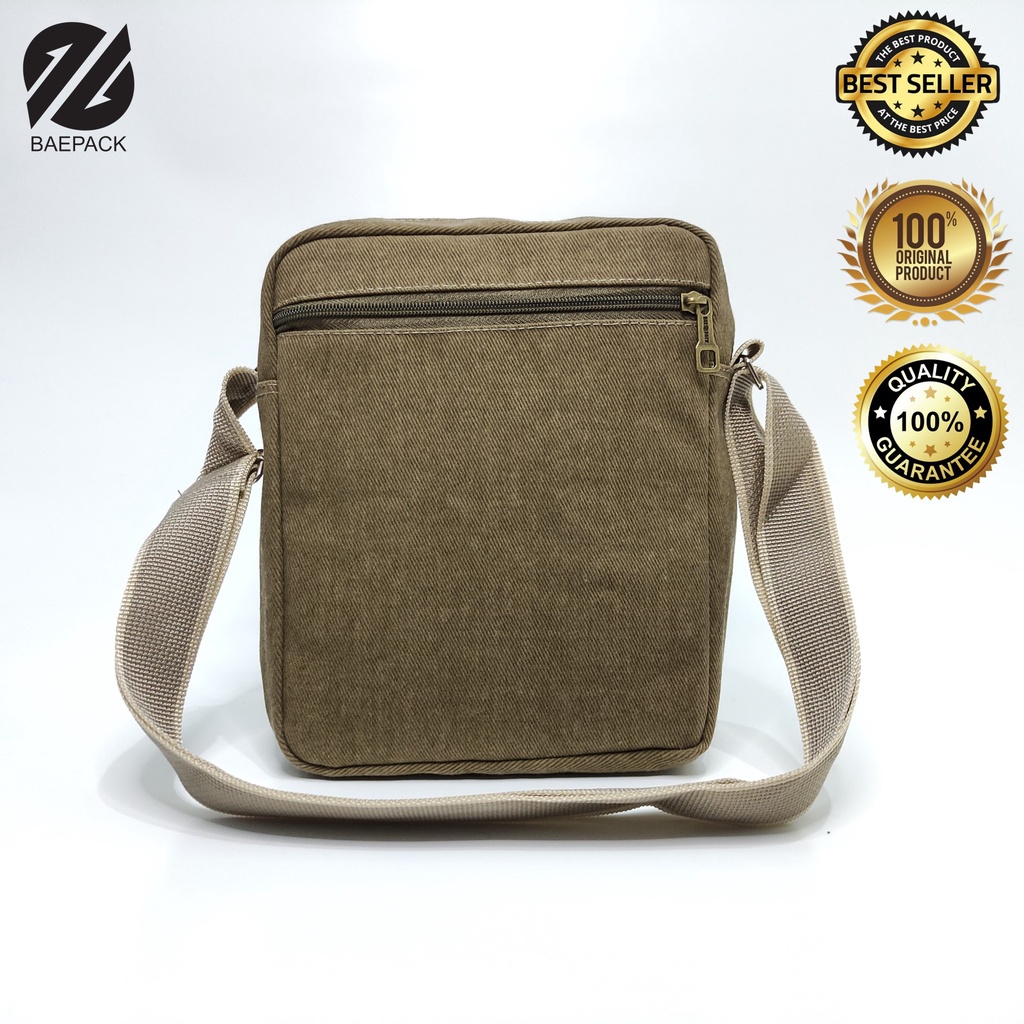 Tas Selempang Premium Luzio Khaki Baepack / Tas Selempang Pria dan wanita