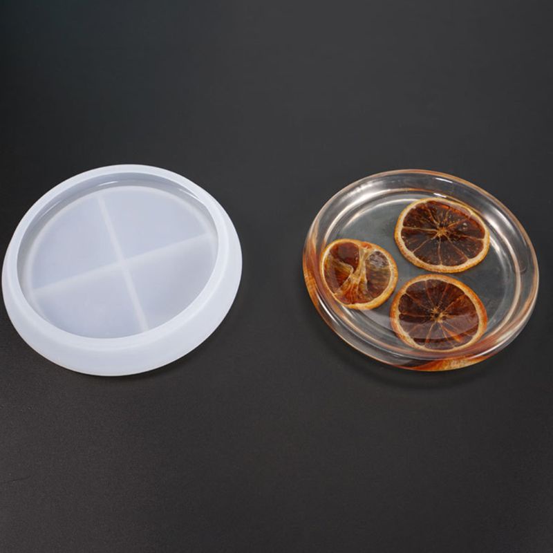 SIY  Silicone Crystal Epoxy Resin Mold Round Saucer Coaster Mat Casting Mould Handmade DIY Crafts Jewelry Making Tools