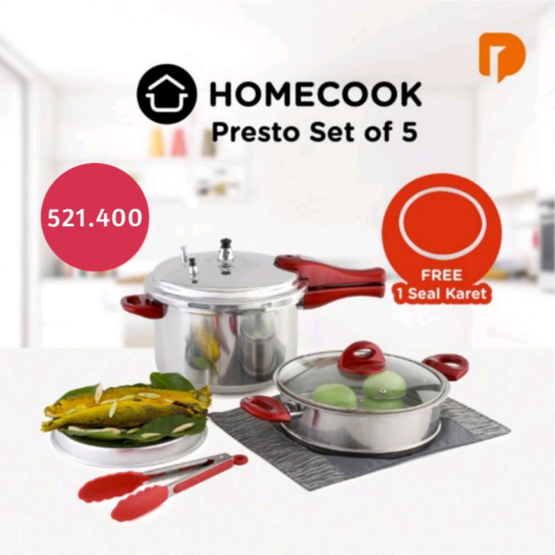 Dusdusan : Homecook presto set of 5/ panci presto serbaguna