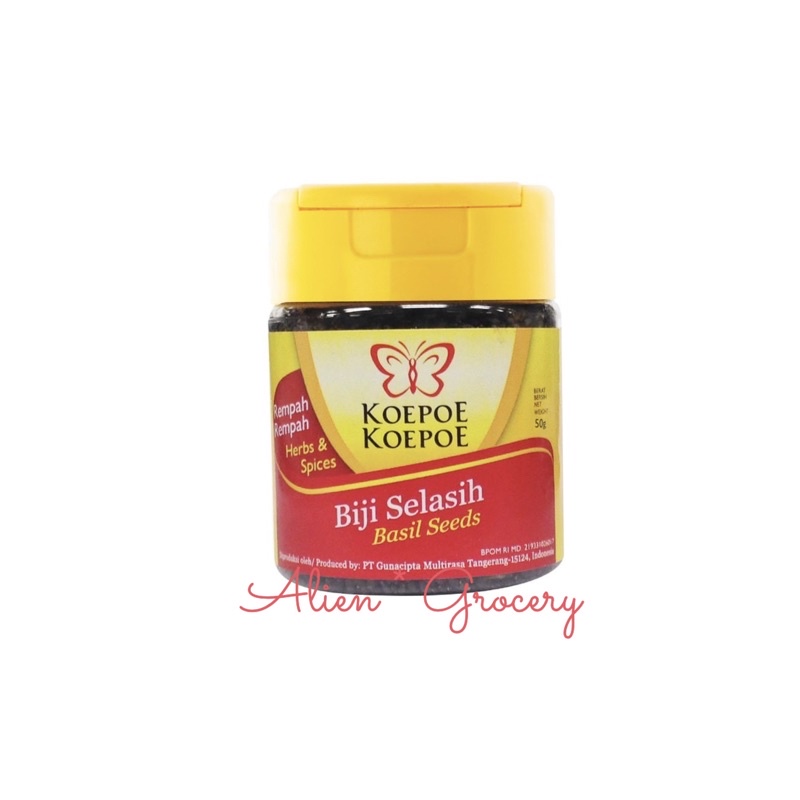 Biji Selasih Cap Koepoe Kupu 50gr