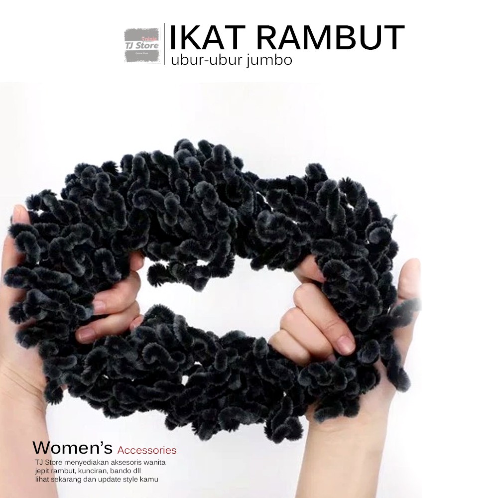 Kunciran Rambut Ubur - Ubur JUMBO / Ikat Rambut Cepol Hijab / Kuncir Rambut Hijab-5