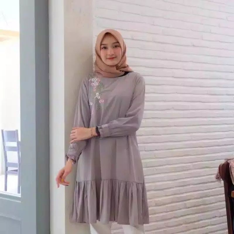 TUNIK BUNGA BORDIR