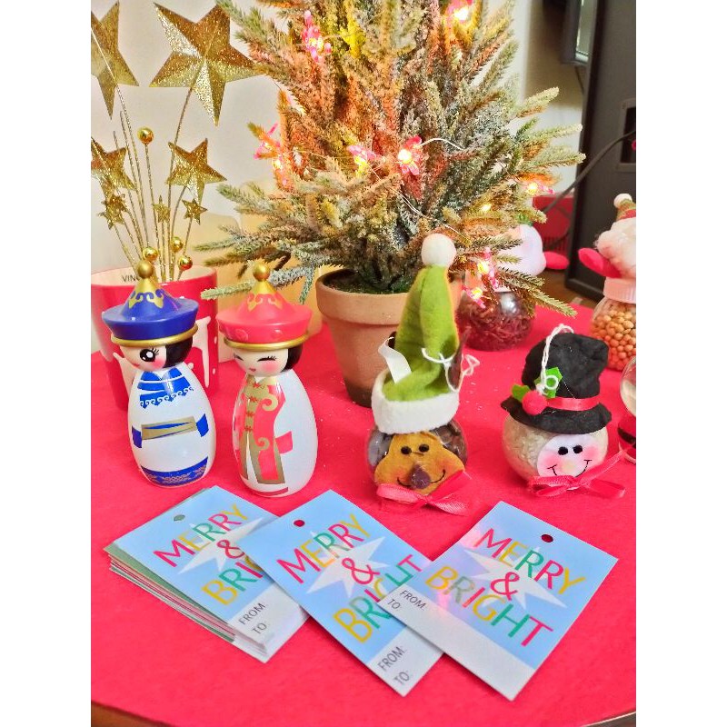 

gift tags Christmas merry bright