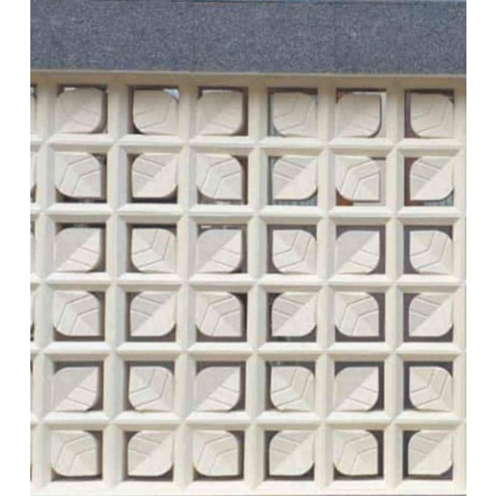 loster//modern/beton/minimalis/lobang angin motif daun putih