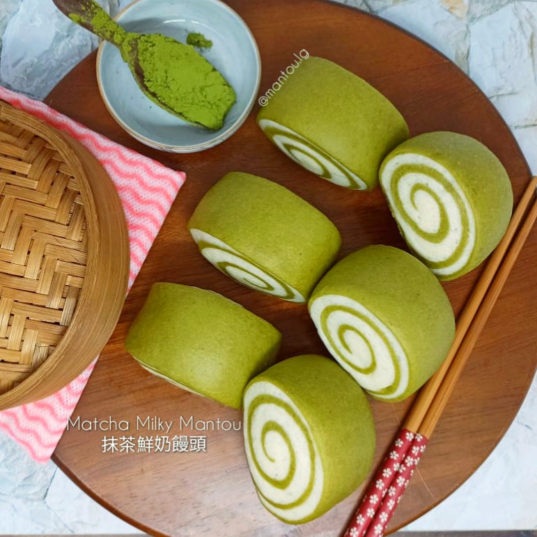 

Matcha Milky Mantou