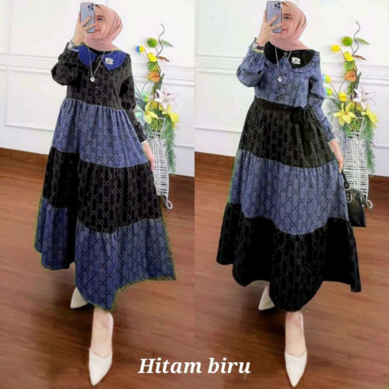 midi dress muslim korea import premium terbaru busui kekinian remaja