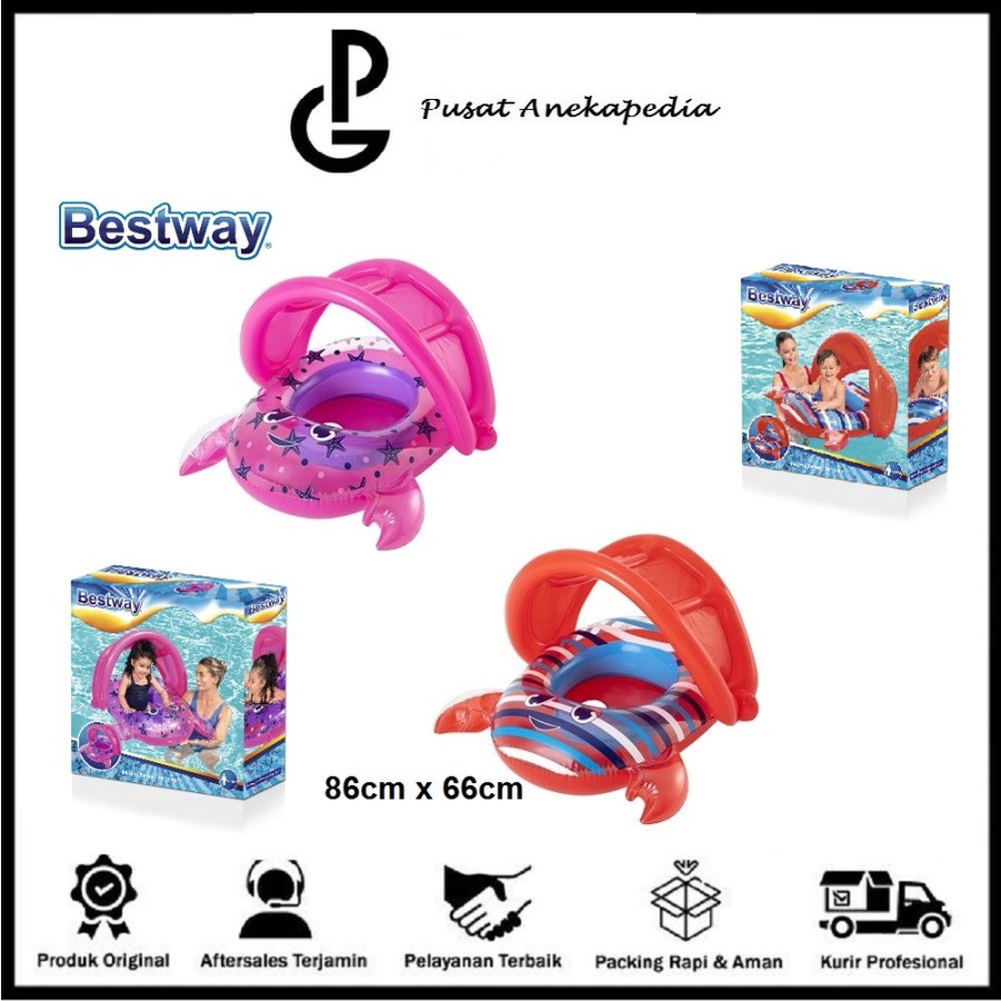 34125 Bestway Pelampung Renang Anak Model Kepiting - Pelampung Bestway 34125
