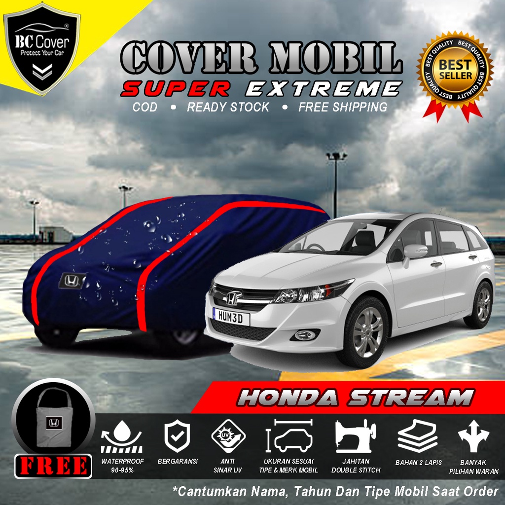 Body Cover Mobil Honda Stream Waterproof / Sarung Mobil Honda Stream Waterproof / Selimut Tutup Penutup Mantol Kerudung Mantel Mobil Stream Waterproof Outdoor Anti Air