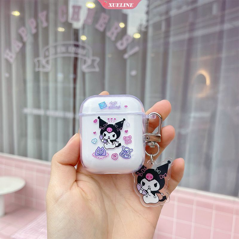 Casing Soft Case Silikon Motif Kartun Nakal Kuromi Untuk AirPods 1 / 2 pro