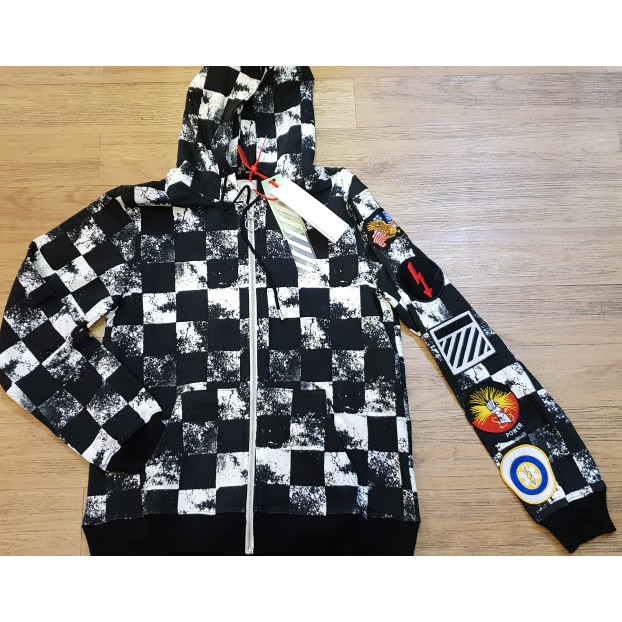 Sweater Pria OFF WHITE / Jaket OFF WHITE Mirror / Outwear OFF WHITE - Hitam- M