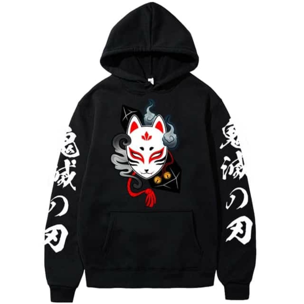 Akusuka.co Jaket Sweater Hoodie Kitsune Mask  Fleece Premium Tebal / Hoodie Anime Termurah