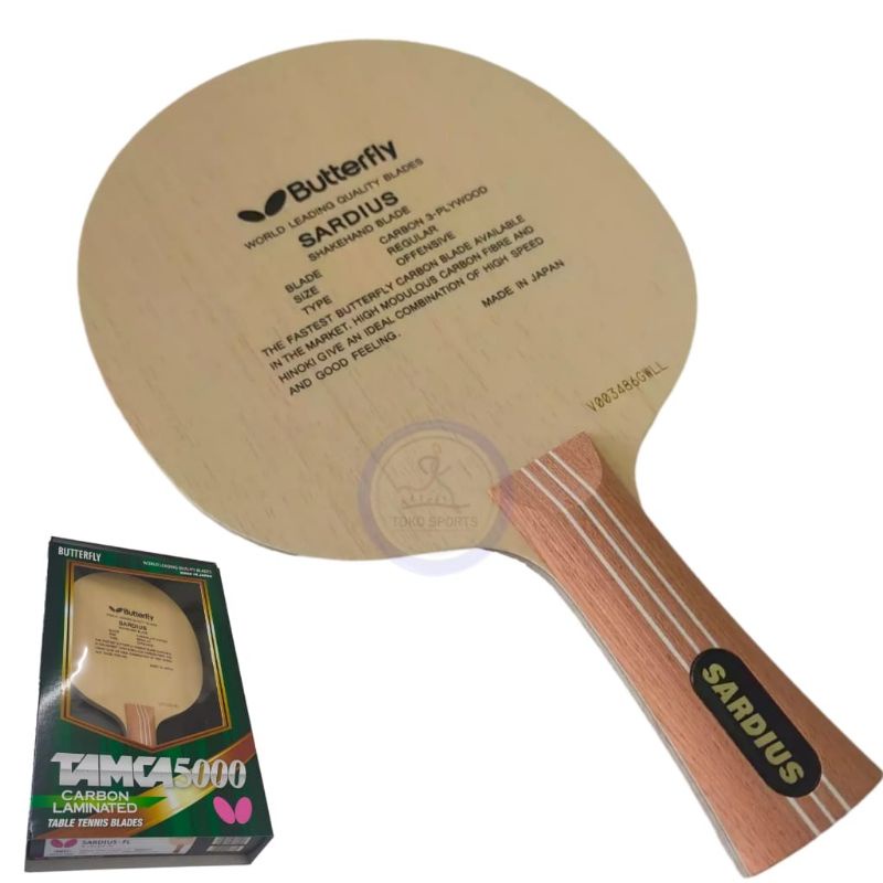 Sardius Kayu Bat Pingpong Butterfly ORIGINAL Blade Bet Tenis Meja