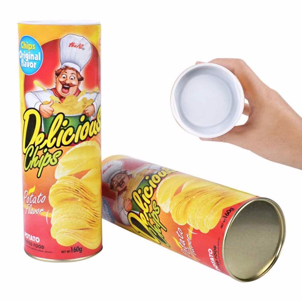 Lanfy The Potato Chip Snake Can Novelty Toy Mop Day Hadiah Halloween A Can Gag Trik Sulap