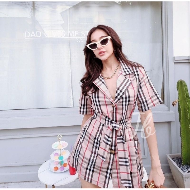 Blazer Coat Kotak Belt Paulina Wanita