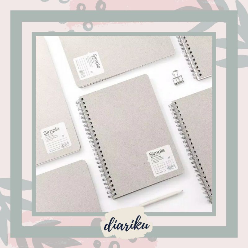 

NOTEBOOK SIMPLE GREY SAND SPIRAL A5 & B5 | BUKU CATATAN BUKU TULIS SPIRAL