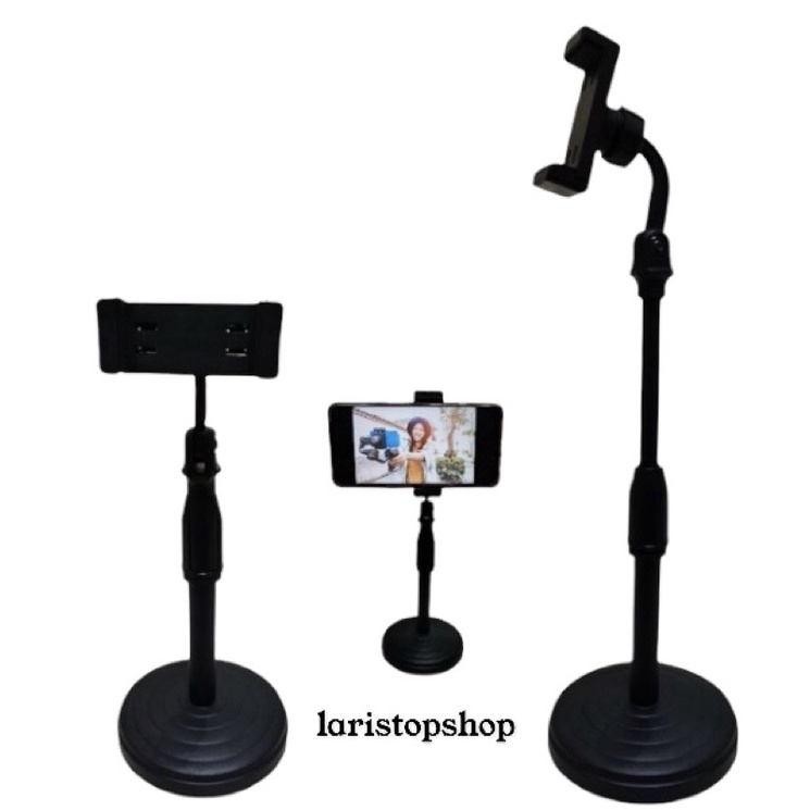 Stand Holder HP Dekstop Meja Universal Multifungsi / Stand Holder Bracket Smartphone Live Brodcast Universal HP For Zoom Meeting / Standing Meja Dekstop Dudukan Handphone / Holder Meja / Holder Stand Live