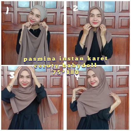 1KG MUAT 10PCS | PASHMINA KARET INSTANS / PASHMINA SABYAN KERUT PREMIUM INSTAN