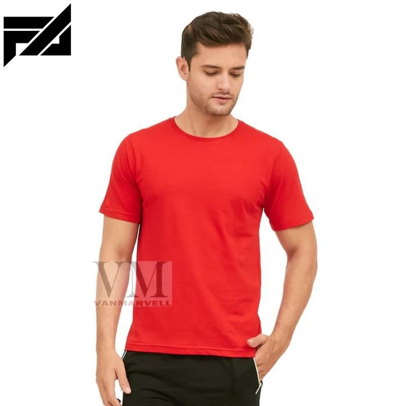 TERBARU VM Kaos Merah Polos Jumbo Oblong BIG Size Pria - Merah S