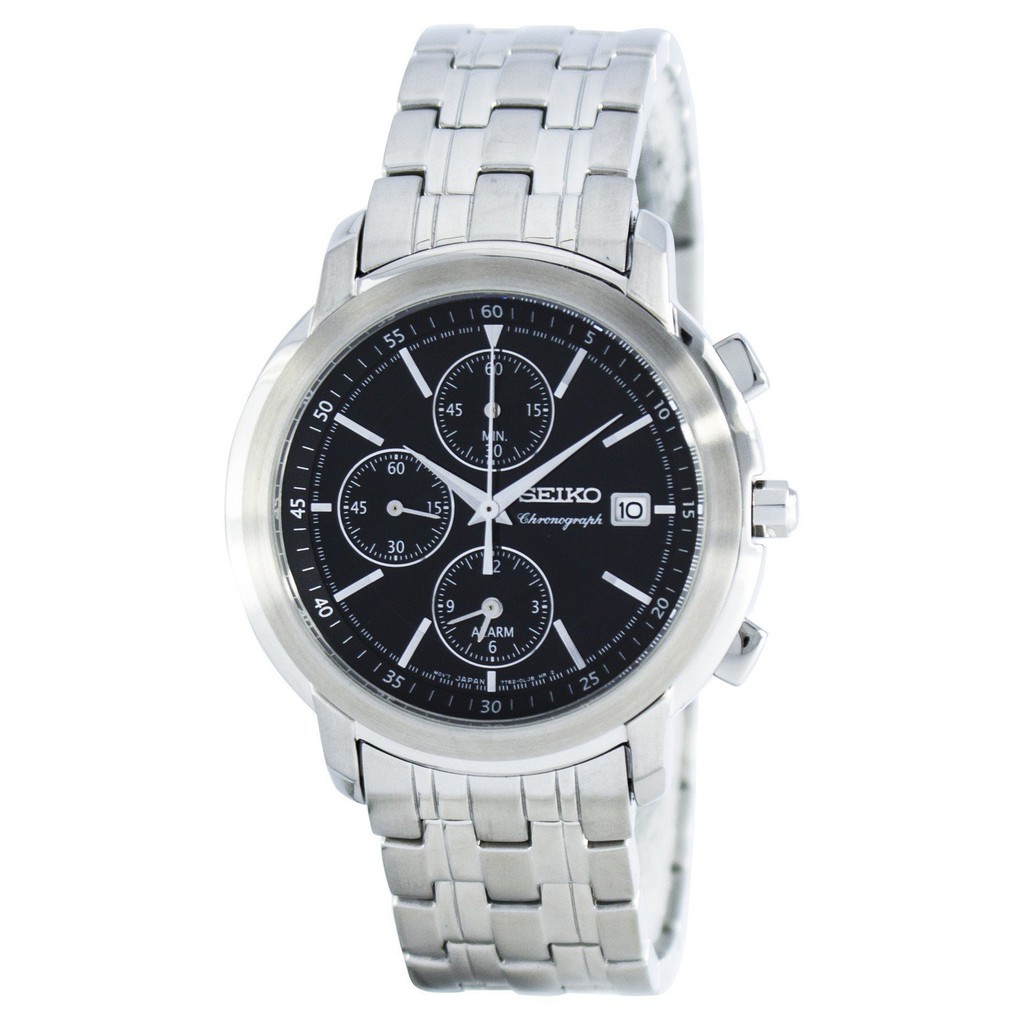 Seiko Men SNAB83P1 Chronograph Alarm Dual Time Jam Tangan Pria Original SNAB83